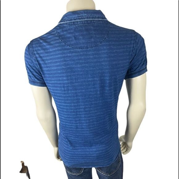 Scotch & Soda Amsterdam Couture S/S Polo in Tonal Horizontal Stripes - Picture 2 of 8